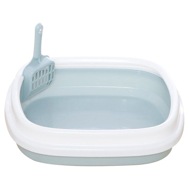 Cat Litter Pan Set High Edge Pet Litter Pan Set Cat Litter Box with Scoop