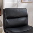 thumbnail image 4 of Glavbiku Adjustable Swivel Criss Cross Office Chair,Wide Armless Seat with Wheels,Vanity Chair,Black, 4 of 12