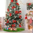 thumbnail image 4 of FMSHPON Clover Leaves Xmas Christmas Tree Skirt Stand Mat for Holiday Party Decoration Indoor Outdoor 48 inches, 4 of 6