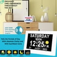 thumbnail image 3 of 【Upgraded】19 Alarms Digital Talking Clock with Day and Date, Custom Reminders, 1280*800p HD Dsiplay, 10-Levels Dimmer, Auto DST, Sleep Trainer for Elderly Dementia, Voice-Talking with Remote, 3 of 4