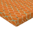 thumbnail image 2 of Ambesonne Orange Fitted Sheet, Trippy Inspired, Full Size, Multicolor, 2 of 3