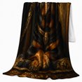 thumbnail image 2 of Regal Rottweiler Portrait Dog, Cozy Pet Portrait Pattern, Warm Flannel Blanket for Living Room and Bedroom with Detailed Artwork, Dog Lovers Just Because Gift, Pet Lover Home Decor, 2 of 9