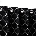 thumbnail image 5 of Pinewave Mix and Match Black Curtains and White Sheers for Living Room,Silver Moroccan Blackout Drapes,52W"x95L"x4,Grommet Top, 5 of 6