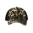 thumbnail image 2 of Top Headwear Fashion Leopard Cheetah Print Criss Cross Ponytail Trucker Hat - Black, 2 of 4