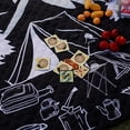 thumbnail image 4 of Manta de camping impresa de 200x150 cm con correa de transporte Alfombrilla de picnic Estera de playa (Negro), 4 of 9