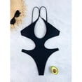thumbnail image 6 of New Sexy One Piece Swimsuit for Women Cross Halter Push Up Bathing Suit Bandage Swimwear High Cut Out Monokini Beach Wear Bather, 6 of 7