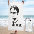 thumbnail image 1 of Toalla de playa divertida y falsa de Dwight Schrute, toallas de baño de microfibra, manta de playa suave para desfiles, natación, yoga, mujeres y hombres, 1 of 4