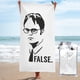 thumbnail image 1 of Toalla de playa divertida y falsa de Dwight Schrute, toallas de baño de microfibra, manta de playa suave para desfiles, natación, yoga, mujeres y hombres, 1 of 4