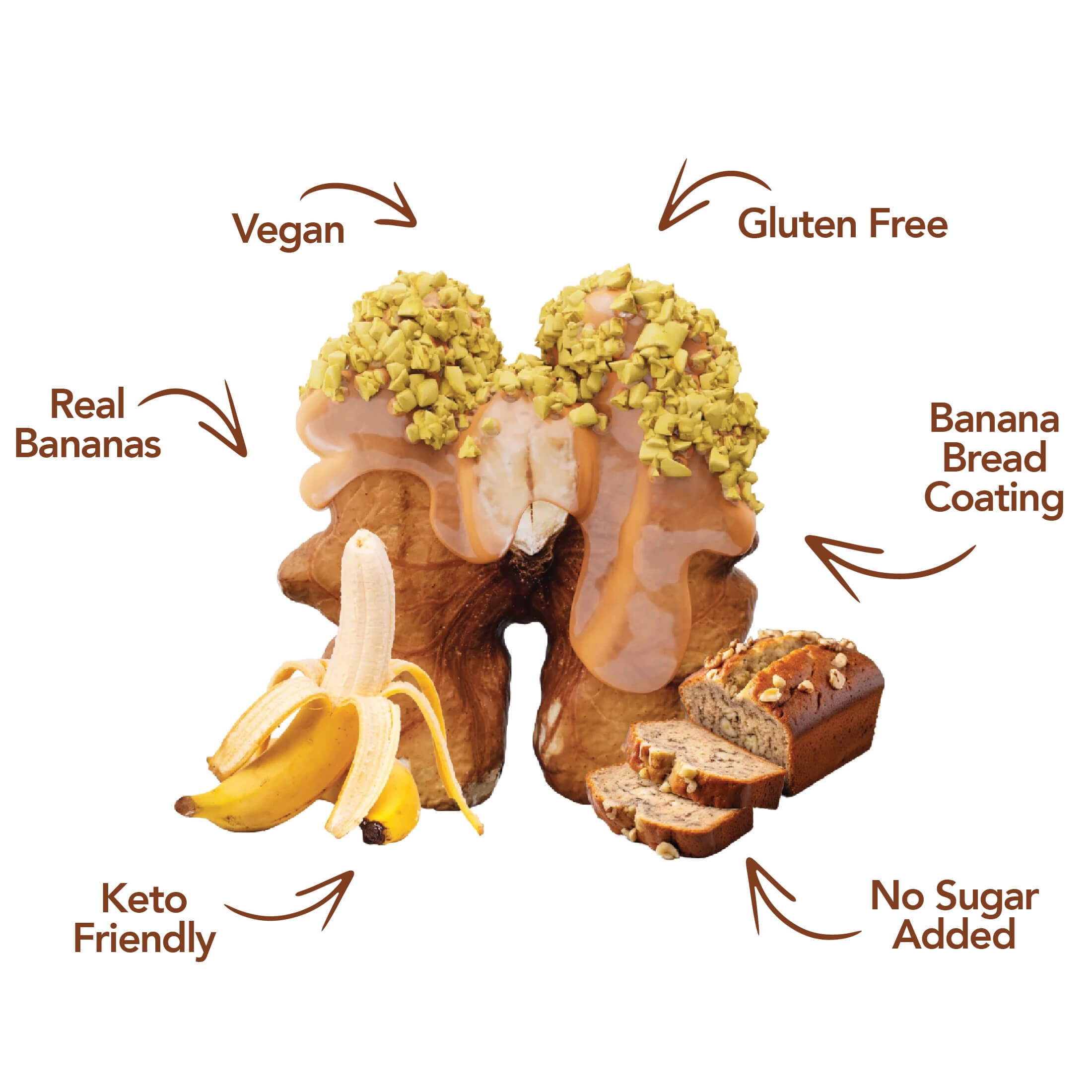 Earthside Farms Banana Bread Walnuts 4 oz - Pack of 10