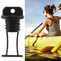 AURARMLET Universal Kayak Scupper Plugs Kit with Black Plastic and Rubber Gasket for Boating Fishing