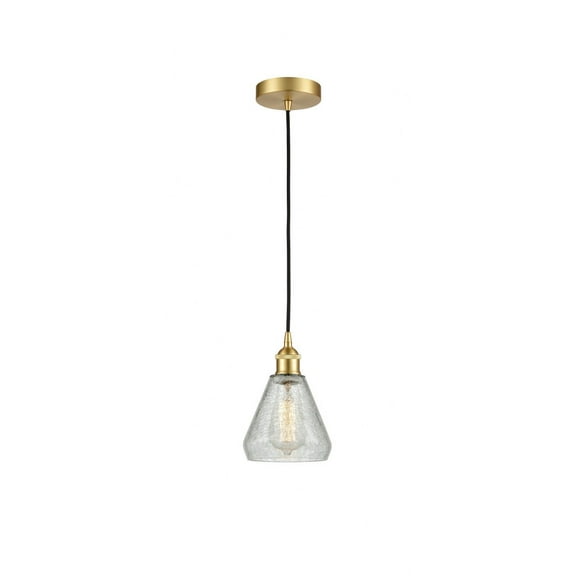 616-1P-SG-G275 Innovations Lighting Conesus - 1 Light Cord Hung Mini Pendant In Industrial Style-10.75 Inches Tall and 6 Inches Wide-Satin Gold