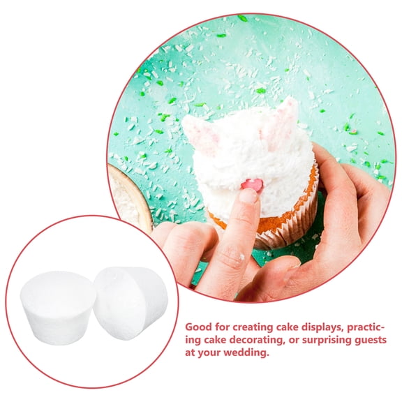 DEEPCRAFF 15Pcs Flexible Foam Cake Dummies Multi Use Reusable Models for Cake Decorating Practice