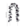 thumbnail image 4 of Under 1 dollar Halloween Savings Halloween Artificial Black Rose Leaves and Rose Garland Halloween Decorations indoor Outdoor, 4 of 6
