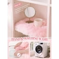 thumbnail image 5 of Triani 2Pcs School Locker Rugs 12" x 12" Mini Locker Decorations Square Fluffy Area Carpet with Non Slip Backing for Middle School Locker Decor(Pink), 5 of 7