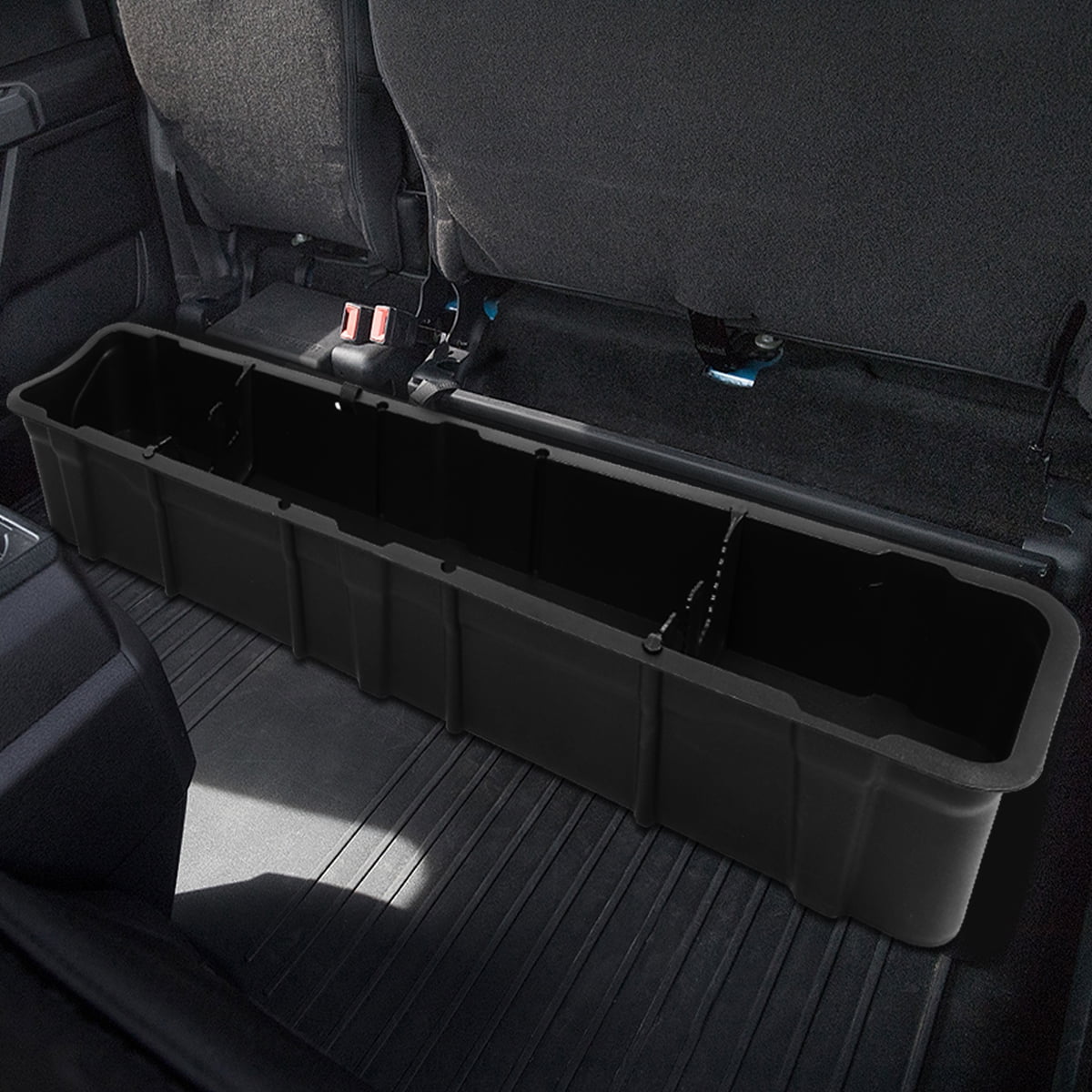 OLINDA 2x Compatible with 15-19 F150 Super Crew Cab Underseat Storage Tool Case Box Portable Basket