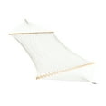 thumbnail image 2 of Bliss Hammocks Cotton Rope Hammock W/ Spreader Bar, 60-in. Wide, 450 lb. Capacity - White, 2 of 9