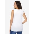 thumbnail image 2 of Woman Within Plus Size Embroidered Crewneck Tank, 2 of 6