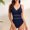 Navy bathing suits for women, variant on Wycnly Womens Swimsuits Tankini for Women Tankini Tummy Control Swimsuit Summer Beach Fashion Mesh Patchwork Slim Modest Bathing Suit Bathing Suit for Women