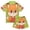 Cute Fox, variant on Pajama Sets for Boys&Girls, Soft Silky Satin Button-Up Pjs with Shorts for Spring/Summer, Cute Bear L