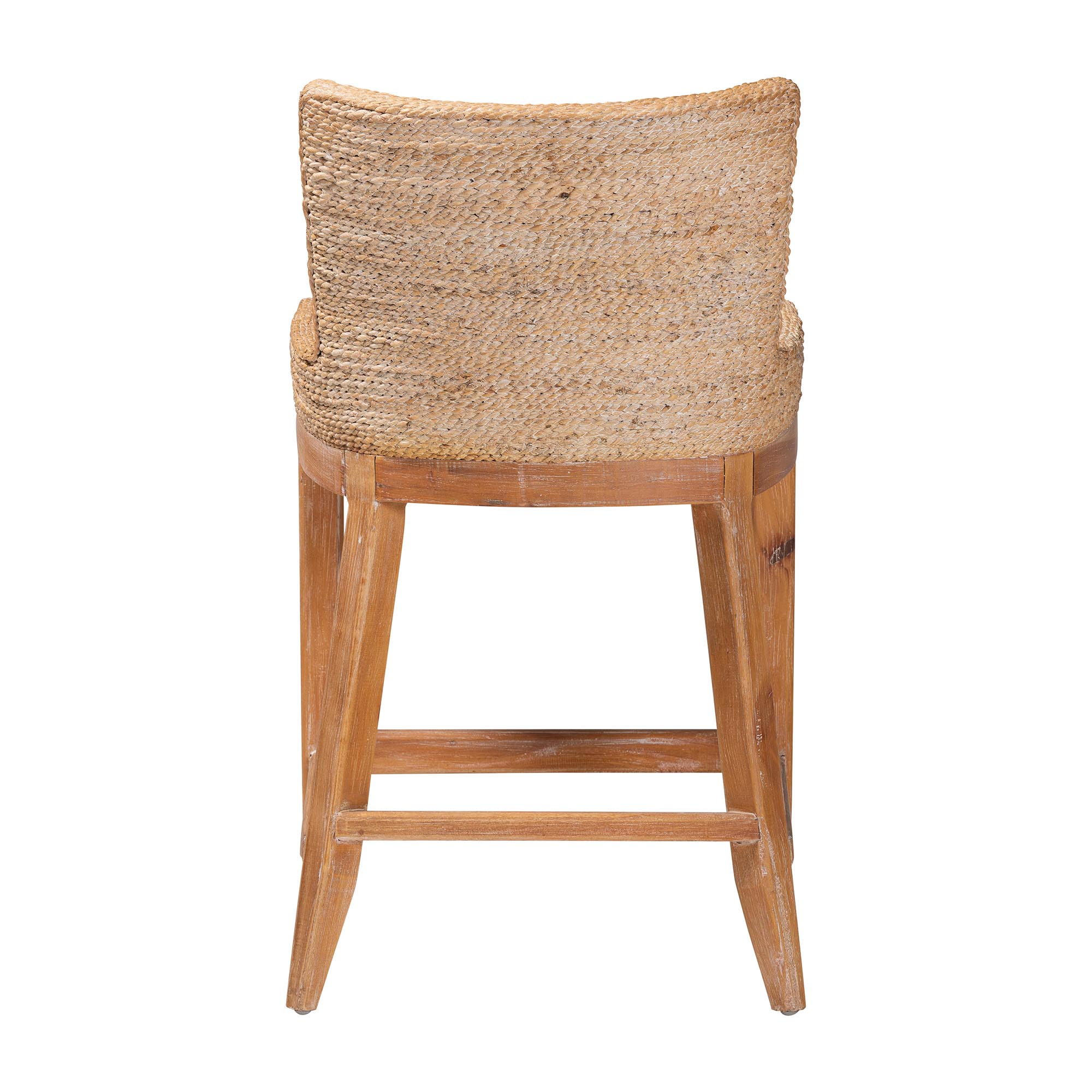 bali & pari Ridley Boho Counter Stool, Counter Height, White Wash
