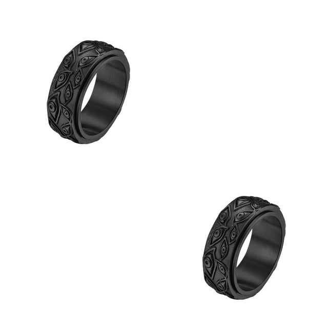 Anillo de banda aniversario nudillo sweethay hombres joyería regalos personalizados Negro tamaño 9