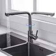 thumbnail image 4 of Free Shipping Black Pull Out Kitchen Sink Faucet Two Model Stream Sprayer Nozzle Stainless Steel Hot Cold Wate Mixer Tap Deck, 4 of 5