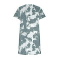 thumbnail image 4 of Short Sleeve Dress for Women Summer 2024 with Pockets Crewneck Tie Dye Striped Print Casual T Shirt Dress Loose, 4 of 4