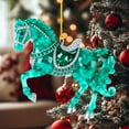 thumbnail image 3 of DAMAI Horse Christmas Ornament 2025, Horse Ornaments for Christmas Tree, Acrylic Western & Equestrian Theme Acrylic Horse Decorations,Vintage Farm Animal Hanging Ornaments for Xmas Tree,Home Decor, 3 of 5