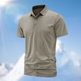 thumbnail image 2 of Afdoent Mens Polo Shirts Male Summer Fashion Solid Color Ice Silk Shirt Lapel Business Clothes Casual Outdoor, 2 of 4