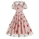 thumbnail image 1 of Vestido de Verano para las Mujeres de Manga Corta Cuello Redondo Polka Dot Impresión, Sexy Slim-Fit Casual Mini Estilo, 1 of 6