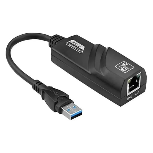 Adaptador USB 3.0 a RJ45 LAN Gigabit Ethernet 10/100/1000 Mbps