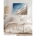 thumbnail image 3 of Navy Blue Brown Ombre Wall Art for Living Room,Canvas Picture Wall Decor for Bathroom Bedroom,Modern Geometric Abstract Cream Painting Artwork for Office Kitchen Hallway Dining Room Decor 12"x16", 3 of 8