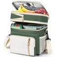 thumbnail image 1 of Fiambrera BAGNN, expandible, aislante, 16 L, verde militar y blanco, 1 of 9