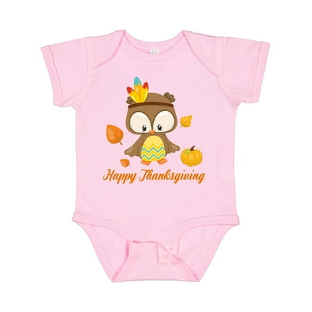 

Inktastic Happy Thanksgiving Owl Gift Baby Boy or Baby Girl Bodysuit