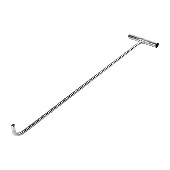 kurtrusly Manhole Hook Tool Trampoline Open Manhole Heavy 68cm Steel Cover Blunt Single Hook Duty Silver 38cm Blunt
