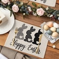 thumbnail image 2 of Happy Easter Placemats Set of 8, Easter Bunny Tails Table Mats Washable Heat-Insulation Non-Slip Place Mats for Kitchen Dinner Table Indoor Outdoor Decor,13x19 Inch Beige, 2 of 9