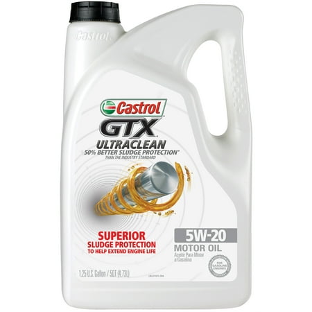 (3 Pack) Castrol GTX ULTRACLEAN 5W-20 Motor Oil, 5 (Best 5w20 Conventional Oil)