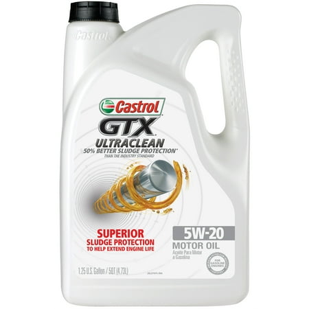 (3 pack) (3 Pack) Castrol GTX ULTRACLEAN 5W-20 Motor Oil, 5 QT