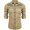 Khaki, variant on Boys Long Sleeve Casual Shirt, Chest Print Button Down Collared Top for School 4-13岁