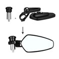 thumbnail image 2 of Espejos Retrovisores Laterales Con Mango De Barra De Aluminio Negro Trasero Universal Para Motocicleta Monstrate VI009262-01, 2 of 6