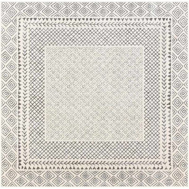 Mark&Day Area Rugs, 5x5 Julian Transitional Gray/Beige/Charcoal Square Area Rug (5'3" Square