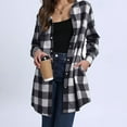 thumbnail image 5 of Fmbrln Womens Plaid Shirts Full Button Long Sleeve Shirts Jackets with Hood Fall Fashion Casual Blouse Outwear with Pockets, 5 of 5