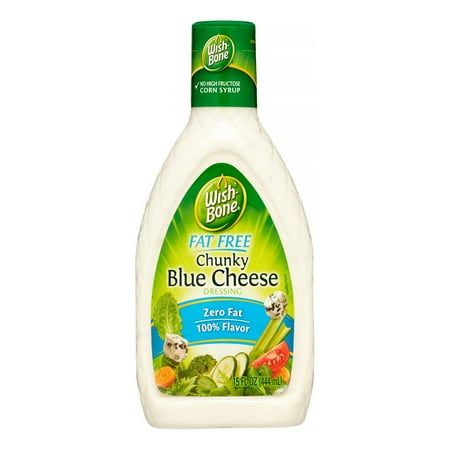 (3 Pack) Wish-Bone Fat Free Salad Dressing, Chunky Blue Cheese, 15 Fl (Best Blue Cheese Salad)