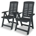 thumbnail image 1 of vidaXL Chaises de Jardin Inclinables 2 Pcs Plastique Anthracite, 1 of 5