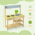 thumbnail image 3 of Costway Outdoor Mud Kitchen Set, Outdoor Play Kitchen Set with Removable Water Box, 3 of 10