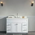 thumbnail image 5 of ARIEL Hamlet 49 in. Bath Vanity in White with Quartz Vanity Top in White with White Basin, 5 of 7