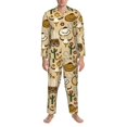 thumbnail image 3 of Fotbe Wild West Cowboy Pijama de Hombre con Estampado de Manga Larga, Conjunto de 2 Piezas, Ropa de Dormir Suave y Cómoda con Bolsillos-X-Large, 3 of 7