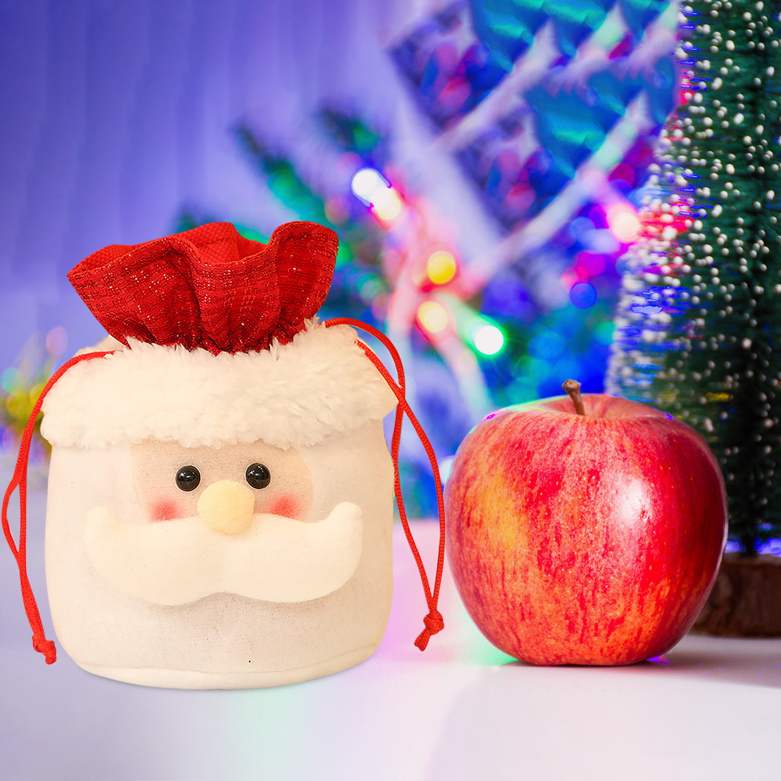 Christmas Santa Claus Snowmen Gift Storage Bag Drawstring Candy Pouches Xmas 