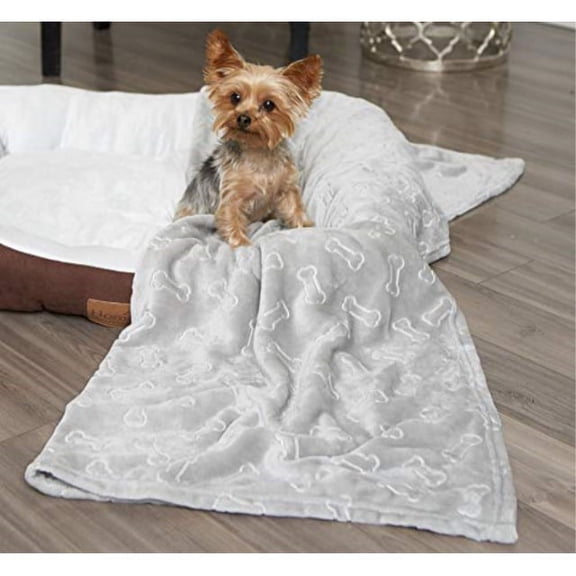 SB Pet Blanket for Large Small Dogs and Cats - Solid Plush Flannel Silky Soft Fleece