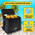 thumbnail image 6 of Outer Woods Insulated 6 Can Cooler Bag | Fits 6 x 500ml Beer Cans | Keep Cans Cool for up to 10 Hrs | with 2 Units of Ice Gel Packs (Black), 6 of 10